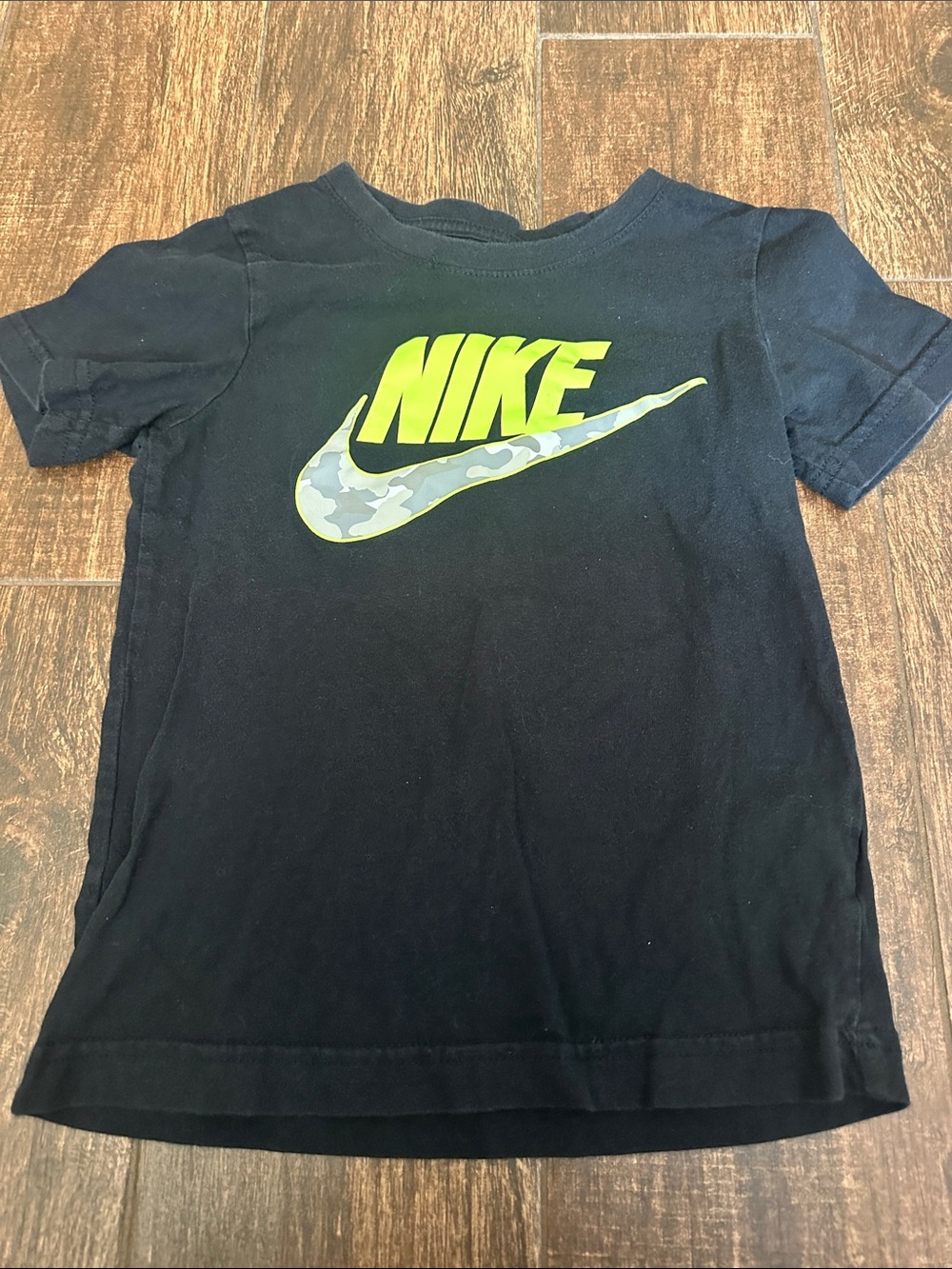 Nike Black Tee with White Swoosh Logo